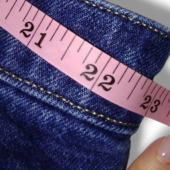 Lane Bryant Jeans Sz 22 Womens Dark Blue Straight Ankle Coastalcore Cottagecore - Picture 9 of 10
